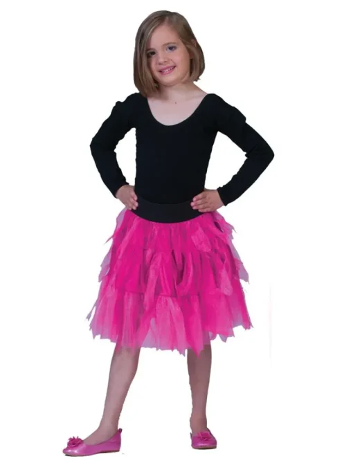 Déguisements Enfants-Euro Shop Jupe en Tulle Rose Fille - Taille Unique