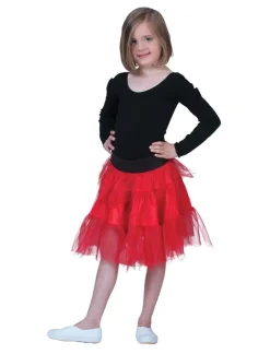 Déguisements Enfants-Euro Shop Jupe en Tulle Rouge Fille - Taille Unique