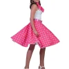Déguisements Adultes-Euro Shop Jupe Rock 'N Roll Rose Femme - Taille unique
