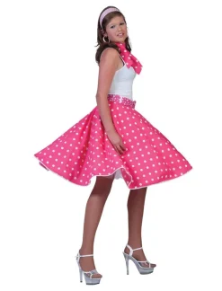 Déguisements Adultes-Euro Shop Jupe Rock 'N Roll Rose Femme - Taille unique
