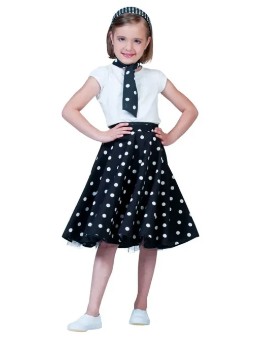 Déguisements Adultes-Euro Shop Jupe Rock'N Roll Noir - Taille unique
