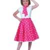 Déguisements Adultes-Euro Shop Jupe Rock'N Roll Rose - Taille unique