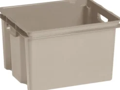 Box Et Panier À Linge-Keter Crownest Boîte de Rangement Taupe - 42,6x36,1x26cm - 30L
