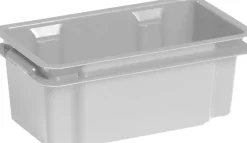 Box Et Panier À Linge-Keter Crownest Boîte de Rangement Gris Clair - 36x21x35,5cm - 7L
