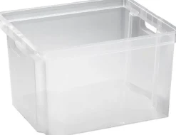 Box Et Panier À Linge-Keter Crownest Boîte de Rangement Transparent - 42,6x36,1x26cm - 30L
