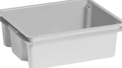 Box Et Panier À Linge-Keter Crownest Boîte de Rangement Gris Clair - 43x36x14,5cm - 17L