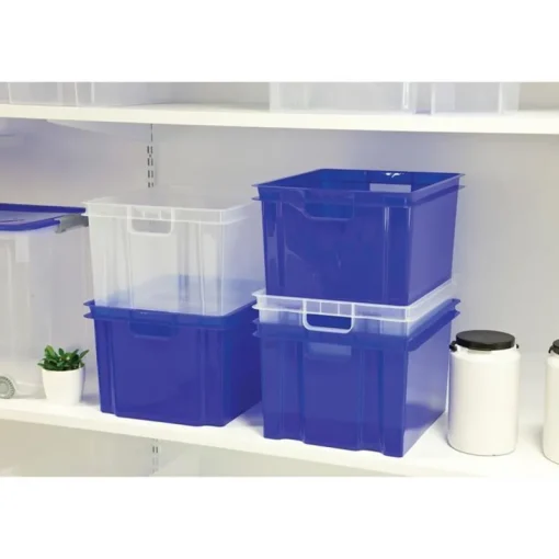 Box Et Panier À Linge-Keter Crownest Boîte de Rangement Transparent - 42,6x36,1x26cm - 30L