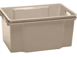Box Et Panier À Linge-Keter Maxi Crownest Boîte de Rangement Taupe - 59x39x30cm - 50L