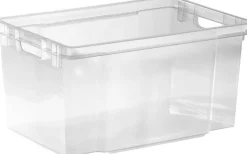 Box Et Panier À Linge-Keter Maxi Crownest Boîte de Rangement Transparent - 59x39x30cm - 50L