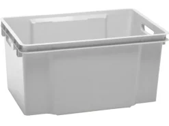 Box Et Panier À Linge-Keter Maxi Crownest Boîte de Rangement Gris Clair - 59x39x30cm - 50L