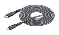 Accessoires Smartphone-Cellular Line Kevlar Usb-C - Lightning 2M Bk