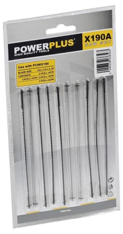 Scies-Powerplus Lames de scie 10 pièces POWX190
