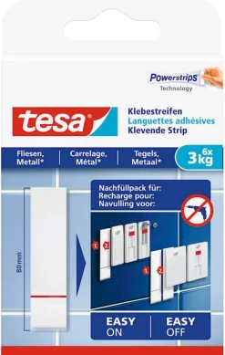 Rubans Adhésif-Tesa Languettes adhésives carrelage et métal (6 pcs) 3 kg