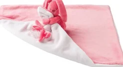 Linge De Lit | Peluches Et Câlins-Nattou Lapidou Doudou couverture corail - rose ciel