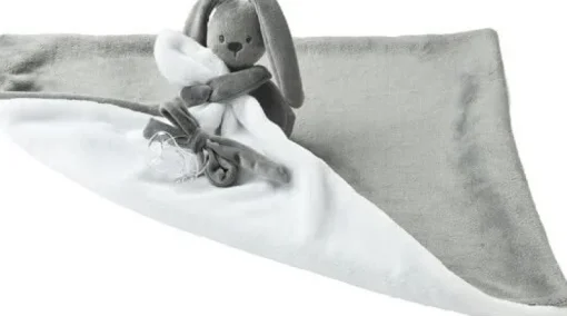 Linge De Lit | Peluches Et Câlins-Nattou Lapidou Doudou couverture anthracite - blanc