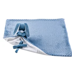 Linge De Lit-Nattou Lapidou Plaid Doudou Bleu/Blanc 50x50 cm
