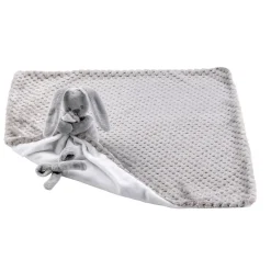 Linge De Lit-Nattou Lapidou Plaid Doudou Gris/Blanc 50x50 cm