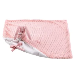 Linge De Lit-Nattou Lapidou Plaid Doudou Rose Vieux/Blanc 50x50 cm