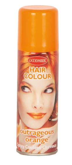 Accessoires-Partyline Laque Cheveux Fluo Organge En Spray - 125 ml
