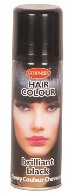 Accessoires-Partyline Laque Cheveux Noire En Spray - 125 ml