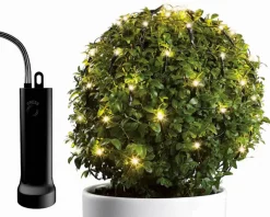 Décoration Lumineuse-Euro Shop LED Durawise Buis Lumineux - 60 lumières - Blanc chaud