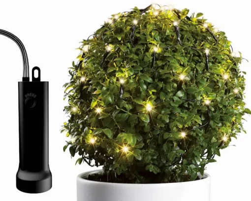 Décoration Lumineuse-Euro Shop LED Durawise Buis Lumineux - 60 lumières - Blanc chaud