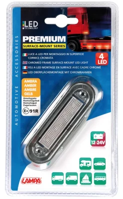 Éclairage-Euro Shop LED Montage Externe Premium 24V Ambre