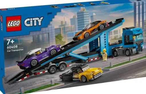 Jeux De Construction-Lego City 60408 Le camion de transport de voitures de sport