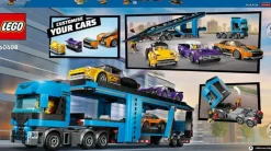Jeux De Construction-Lego City 60408 Le camion de transport de voitures de sport