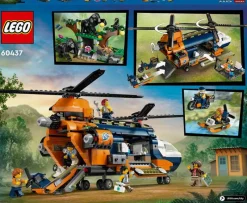Jeux De Construction-Lego City 60437 L’hélicoptère de l’explorateur de la jungle au camp de base