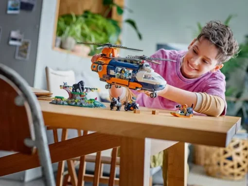 Jeux De Construction-Lego City 60437 L’hélicoptère de l’explorateur de la jungle au camp de base
