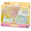 Interactif | Jouets De Bain-Sylvanian Families Les triplés lapin crème