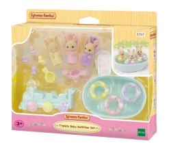Interactif | Jouets De Bain-Sylvanian Families Les triplés lapin crème