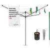 Etendoirs Et Séchoirs-tour | Séchoirs-parapluie-Brabantia Liftomatic 50 m avec ancre, housse et sac