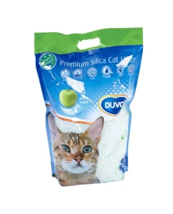 Toilettes Pour Chat-Duvo + Litière chat premium silica pomme 5 L