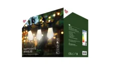 Éclairage Extérieur | Eclairage D'ambiance-Euro Light Lumière de Fête LED - 20 Grandes Ampoules - Blanc Chaud