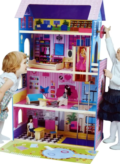 Poupées Et Peluches-First Learning Maison de poupée avec ascenseur