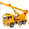 Véhicules-Bruder Man Camion-Grue Jaune