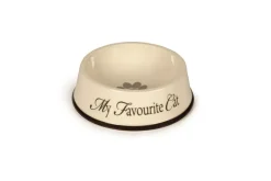 Gamelles-Beeztees Mangeoire céramique 'My favourite cat' anthracite