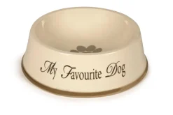Gamelles-Beeztees Mangeoire céramique 'My favourite dog' gris 22 x 8,5 cm