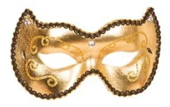 Accessoires-Partyline Masque Pour Les Yeux Or Avec Paillettes