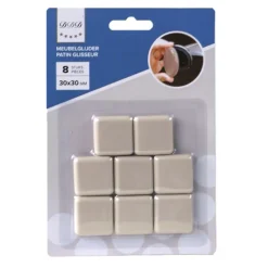 Des Ferrures De Meubles Et De Portes-DDD meubelglijder 30x30 mm beige 8 stuks