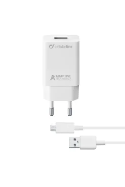 Accessoires Smartphone-Cellular Line Microusb Charger Sams 15W Whit