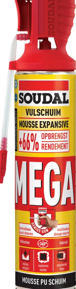 Mastics-Soudal Mousse PU méga 600 ml
