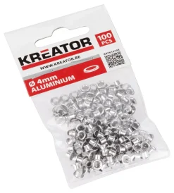 Pinces-Kreator Oeillets aluminium 4 mm 100 pièces