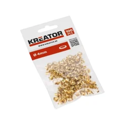 Pinces-Kreator Oeillets laiton 4 mm 100 pièces