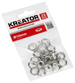 Pinces-Kreator Oeillets laiton 10 mm 25 pièces