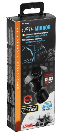 Accessoires Vélo-Euro Shop OPTI-CASE Fixation de Miroir Ø 9-14 mm