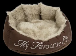 Dormir Confortablement-Designed by Lotte Panier chat brun 55x45x28 cm