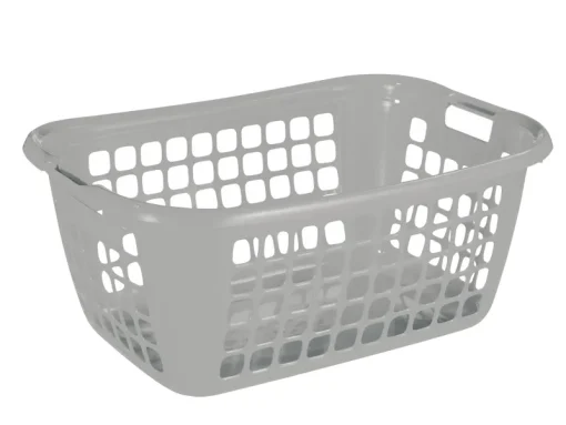 Box Et Panier À Linge-Sunware Panier linge argent 65 x 45 x 27 cm